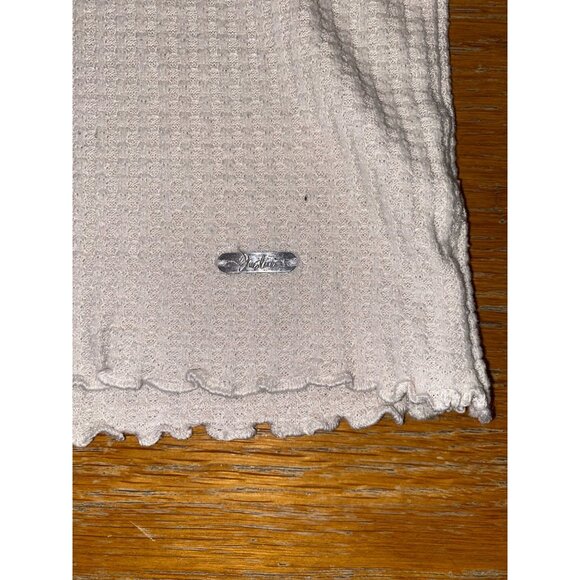 Justice Girls Beige Textured Short Sleeve Top With Ruffled Edges & Roun… - Picture 4 of 4